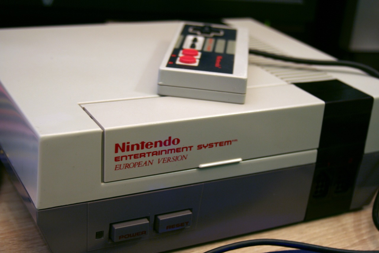 NES console met cartridge